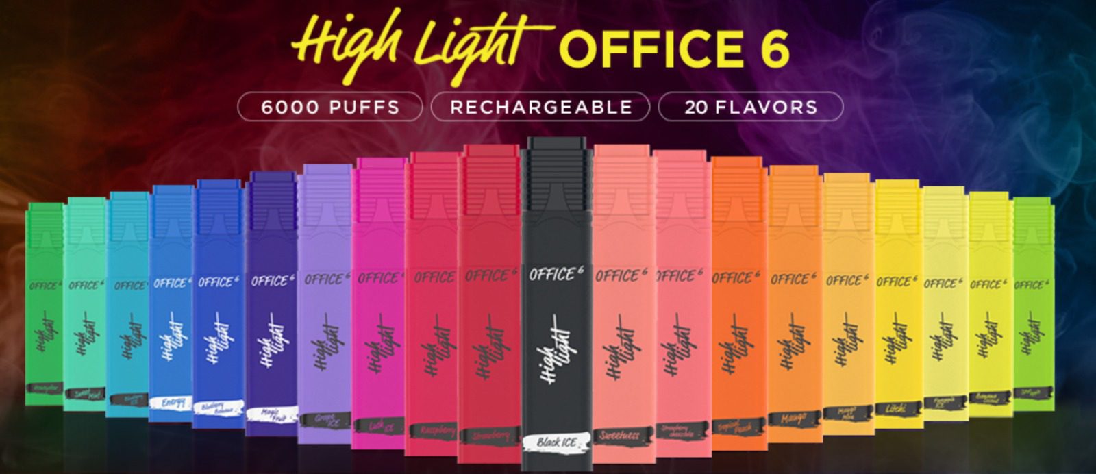 Highlight Office 6 Vape Desechable 5% 6000+ Puffs 