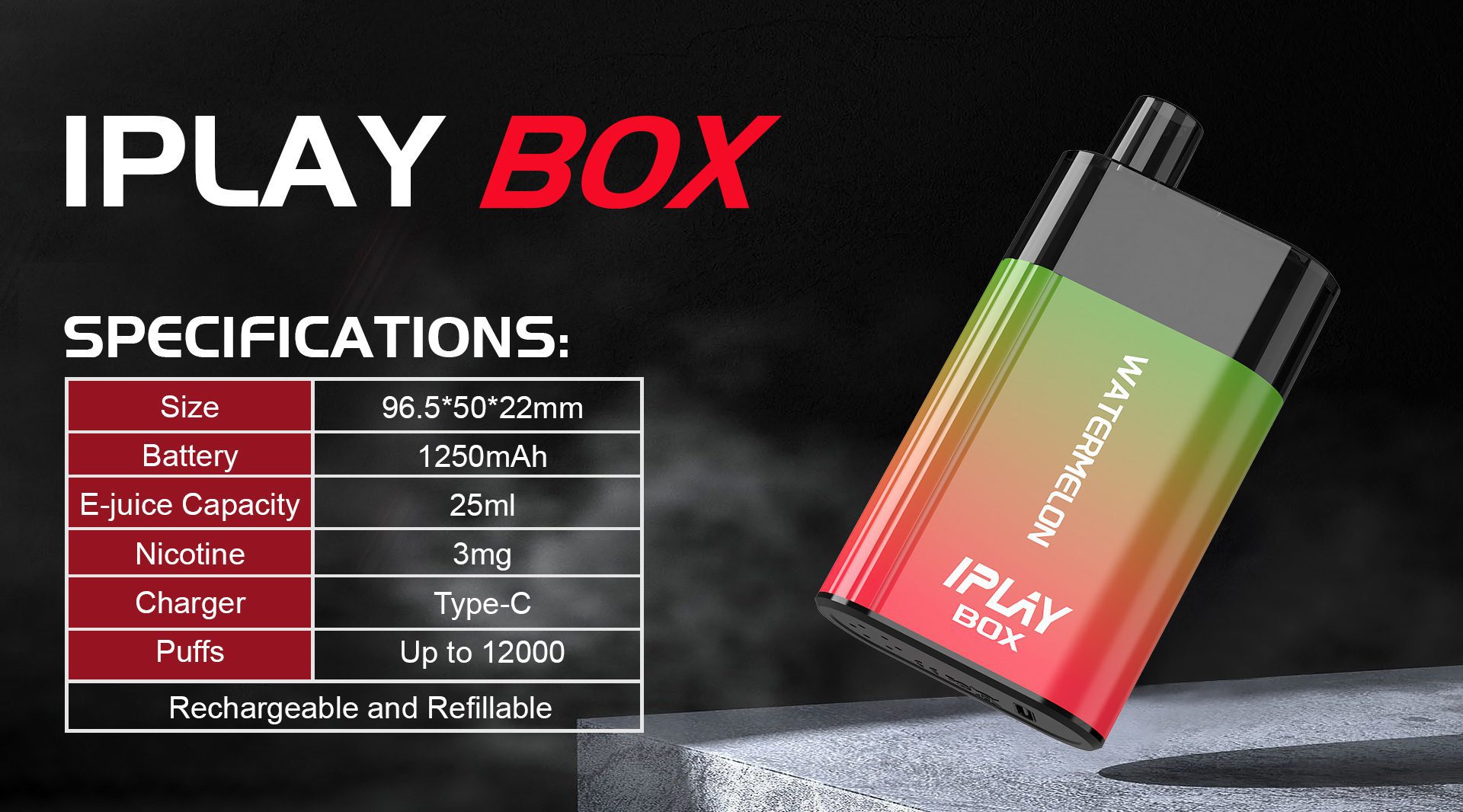 IPlay BOX | 3% Nicotina 12000+ Puffs